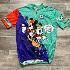 Vintage Giordana Mickie Mouse Biking Shirt 1/4 Zip Minnie Mouse